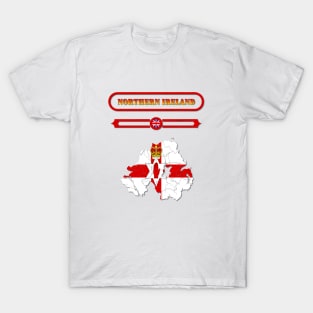 NORTHERN IRELAND, UNITED KINGDOM, MAP OF NORTHERN IRELAND. SAMER BRASIL T-Shirt